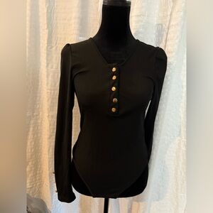 Elegant Black Button-Down Women's Top